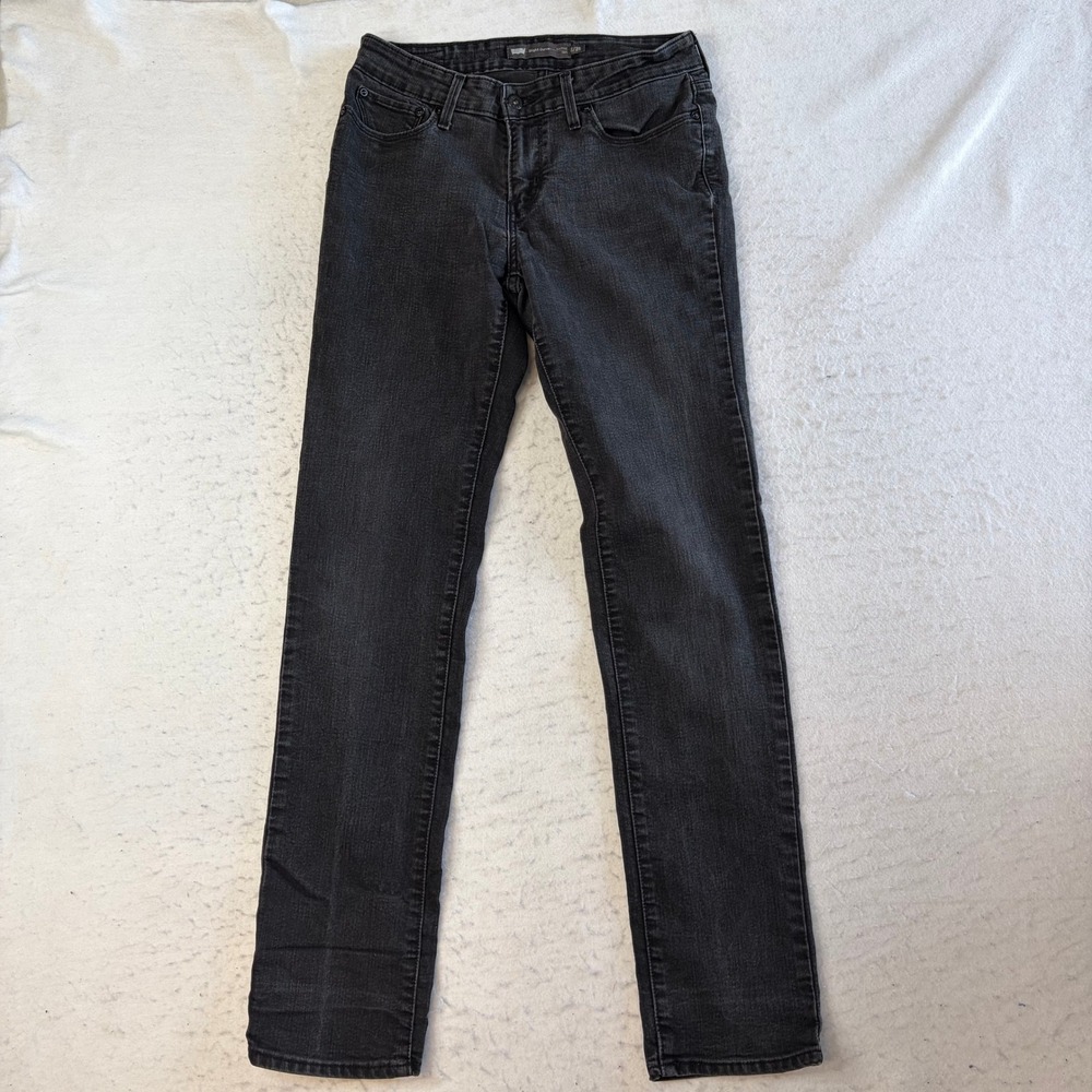 Levi's Slight Curve Slim Jeans Womens 6/28 Black Mid Rise